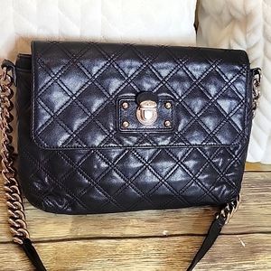 MARC JACOBS Black Quilted Leather Shoulder Bag